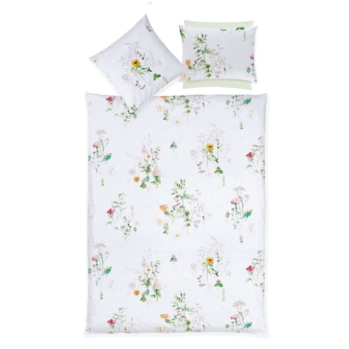 Fischbacher Bettwäsche Nature Stripe E76 Feinsatin